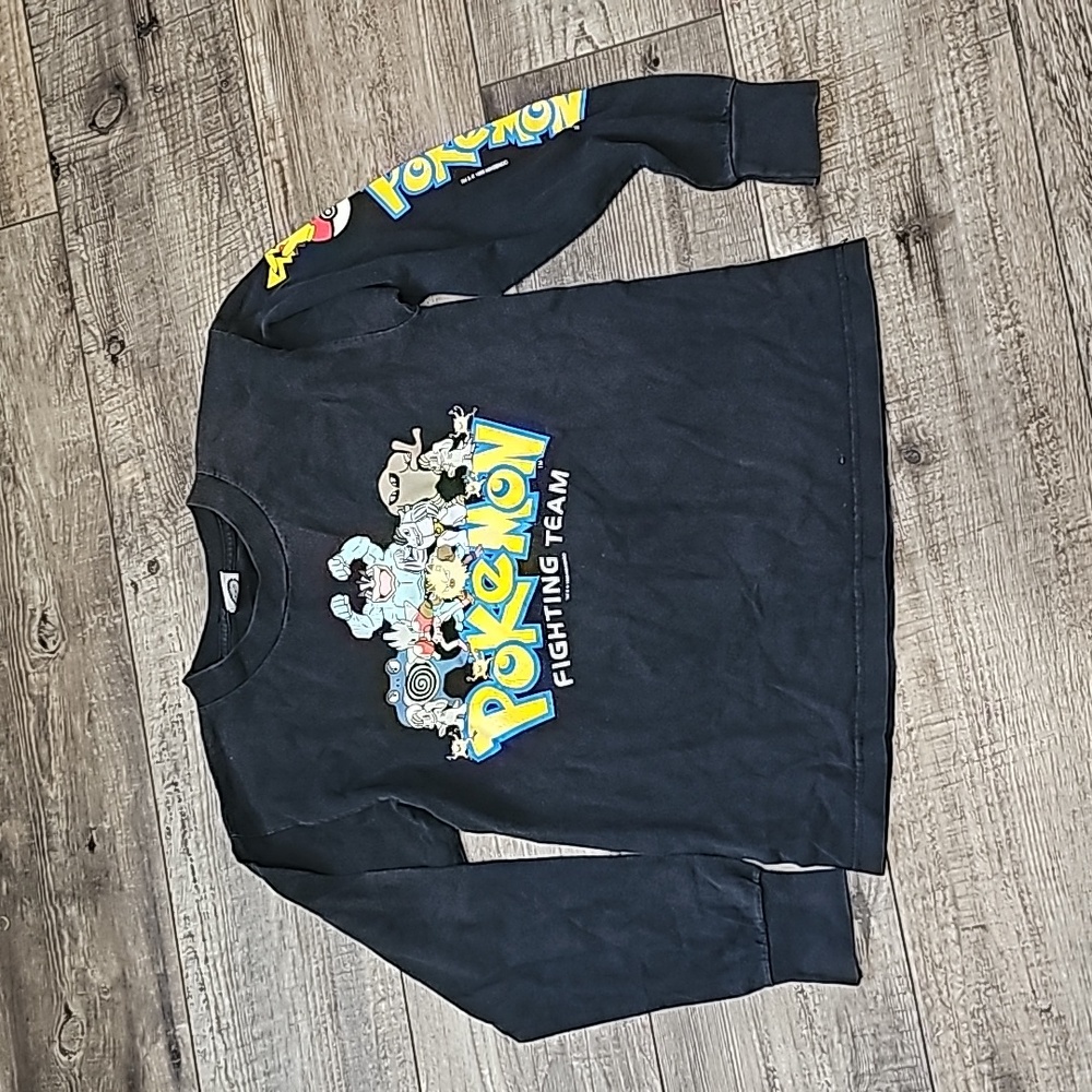 VINTAGE POKEMON 1999 LONG SLEEVE T-SHIRT FIGHTING TEAM